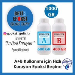 Quick 1 Kg A+B Hızlı Kuruyan Epoksi Reçine