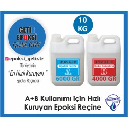 Quick 10 Kg A+B Hızlı Kuruyan Epoksi Reçine