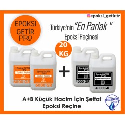  Pro 20 Kg A+B Küçük Hacim için Epoksi Reçine 