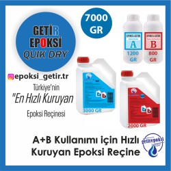 Quick 7  Kg A+B Hızlı Kuruyan Epoksi Reçine