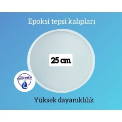 Epoksi tepsi kalıbı (yuvarlak 25 cm)